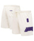 Фото #1 товара Men's Cream Los Angeles Lakers Triple Tonal Woven Shorts