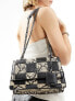 Фото #3 товара River Island checked shoulder bag in snake print