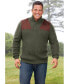 Big & Tall by KingSize Patch Sweater With Mock Neck