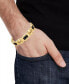 ფოტო #2 პროდუქტის Men's Cubic Zirconia & Carbon Fiber Square Link Bracelet