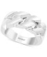 ფოტო #1 პროდუქტის EFFY® Men's Polished Chain Link Statement Ring in Sterling Silver