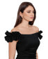 Фото #5 товара Petite Ruffled Ruched Off-The-Shoulder Gown