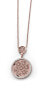 Charming Ukulan Crystal Blossoms Cubic Zirconia Bronze Necklace 12321RG
