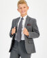 ფოტო #1 პროდუქტის Big Boys Plaid Classic Fit Stretch Suit Jacket