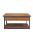 Фото #2 товара Claremont Rustic Wood Coffee Table with Low Shelf