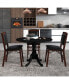 Фото #2 товара Wooden Dining Table with Round Tabletop and Curved Trestle Legs