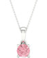 Lab-Created Pink Diamond Solitaire 18" Pendant Necklace (1/5 ct. t.w.) in Sterling Silver