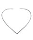 ფოტო #1 პროდუქტის Basic Simple Slider Choker V Shape Collar Statement Necklace For Women .925 Silver Sterling Add Your Pendant 2MM