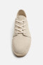 LEATHER LACE-UP ESPADRILLES