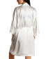 ფოტო #2 პროდუქტის 'Mrs' Satin Wrap Bridal Robe, Chemise Nightgown Set