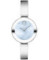 ფოტო #2 პროდუქტის Women's Bold Bangles Swiss Quartz Silver-Tone Stainless Steel Watch 28mm