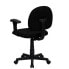 Фото #2 товара Mid-Back Black Fabric Swivel Task Chair With Adjustable Arms