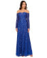 ფოტო #1 პროდუქტის Women's Beaded Off-The-Shoulder Ball Gown