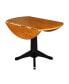 International Concept 42" Round Dual Drop Leaf Pedestal Table