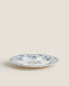 Floral earthenware dinner plate