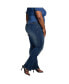 ფოტო #2 პროდუქტის Women's Plus Size Curvy Fit Mid Rise Slim Boot Jean