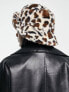 ASOS DESIGN faux fur bucket hat in leopard