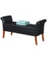 51.25" Faux Leather Garbo Storage Bench