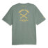 Фото #2 товара Puma Pl Garage Graphic Crew Neck Short Sleeve T-Shirt Mens Green Casual Tops 621