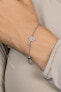 Charming silver bracelet with zircons BRC125W