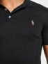 Фото #3 товара Polo Ralph Lauren slim fit pima polo multi player logo in black
