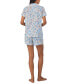 Фото #2 товара Women's 2-Pc. Floral Boxer Pajamas Set