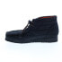 Фото #9 товара Clarks Wallabee Boot 26168801 Mens Black Canvas Lace Up Chukkas Boots