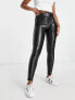Фото #4 товара Abercrombie & Fitch classic faux leather legging in black