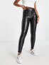 Abercrombie & Fitch classic faux leather legging in black