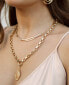 ფოტო #3 პროდუქტის Women's 18k Gold Plated Traveler's Coin Chain Necklace