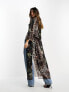 Фото #3 товара AllSaints Elsa Sara kimono in leopard/floral panels