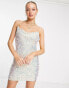 Фото #4 товара Miss Selfridge mermaid sequin cowl cami mini dress