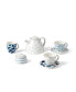 Фото #1 товара Blue Bay Porcelain 9 Pc. Tea Set with gold tone accent