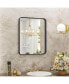 Фото #2 товара Bathroom Mirror Vanity Mirror For Wall, Aluminum Alloy Framed Wall Mirror Farmhouse, 36"×24"