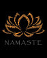 Women's Long Sleeve Word Art Namaste T-shirt