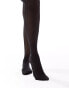 Yours luxury 30 denier sheer maxi tights in black Черный, EU 62-64 - фото #4