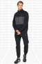 Фото #2 товара Track Suit Fleece Colorblock Full Zip Şardonlu Pamuklu Kalın Eşofman Takımı Siyah