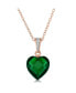 Фото #1 товара Sterling Silver Cubic Zirconia Heart shape Necklace