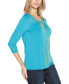 Фото #3 товара Women's Embellished Keyhole Knit Top