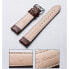 Leather strap with crocodile pattern - White