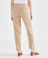 ფოტო #2 პროდუქტის Women's Mid-Rise Linen Blend Ankle-Length Pants, Created for Macy's