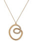 Фото #1 товара DKNY gold-Tone Pavé Twist 38" Adjustable Pendant Necklace