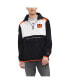 Фото #1 товара Men's Black, White Cincinnati Bengals Carter Half-Zip Hooded Jacket