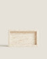 Beige marble bathroom soap dish