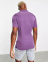 ASOS DESIGN skinny viscose shirt with revere collar in grape