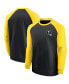 Фото #2 товара Мужской свитер Nike Pittsburgh Steelers черный и золотой, Рэглан, Выполненный из Ткани для Высокой Производительности