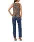 ფოტო #4 პროდუქტის Printed Keyhole Split-Back Sleeveless Top