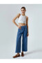 Фото #3 товара Джинсы Sandra Jeans, высокая посадка, широкие укороченные штанины - Koton