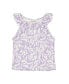 Big Girls Printed Rib Top with Front Ruching