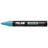 MILAN Display Box 12 Fluoglass Markers Chisel Tip 2 4 mm Blue Colour